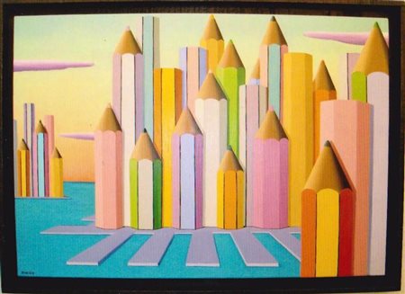 Antonio Bencich "Sea port" 2009. Olio su tela cm 70x100