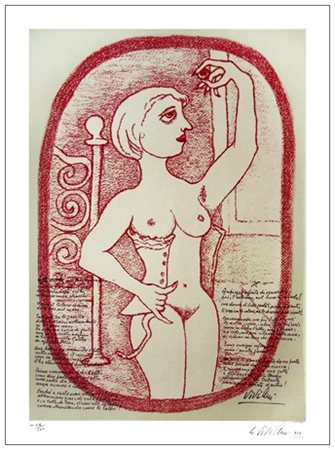 GIUSEPPE VIVIANI Agnano Pisano 1898 – Pisa 1965 Gli occhi 1961 Litografia a 4...