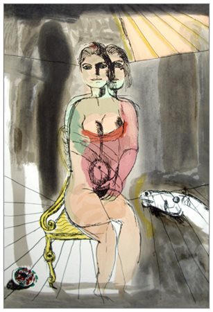 BRUNO CASSINARI Piacenza 1912 – Milano 1992 Senza titolo Litografia a colori...