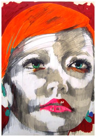 CLEONICE GIOIA Colleferro 1976 Lola 2012 Acrilici e t.m. su cartone 100 x 70....