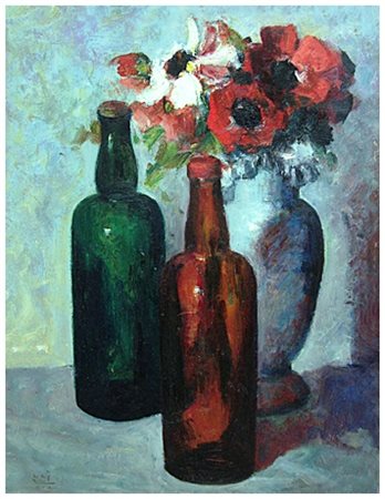 CORRADO MICHELOZZI Livorno 1883 – Livorno 1965 Senza titolo Olio su tavola 50...