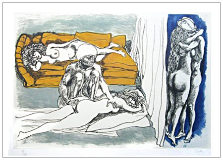 RENATO GUTTUSO Bagheria 1912 – Roma 1987 Solim a Usbek 1973 Acquaforte a 6...