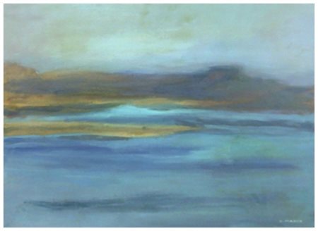 GIOVANNI MARCH Tunisi (Tunisia) 1894 – Livorno 1974 Il Po a Valenza 1970 Olio...