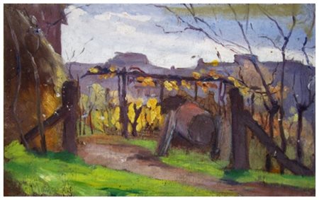 MARIO MARCUCCI Viareggio 1910 – Viareggio 1992 Senza titolo Olio su tavola 19...