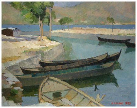 ADRIANO BOGONI Monteforte d’Alpone 1896 – Cesena 1970 Senza titolo 1933 Olio...