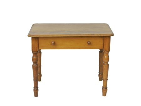 Tavolino basso in ciliegio un cassetto nella fascia, gambe tornite fine del...