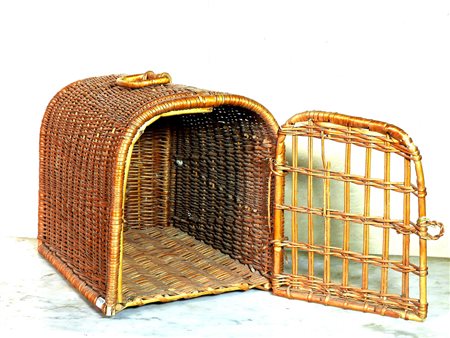 Portantina per gattino in vimini