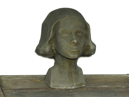 Giuliana Anzilotti Gambarini (1930-2015) Ritratto femminile scultura in...
