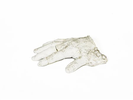 Calco in gesso della mano di Guglielmo Piatti XIX secolo difetti Gypsum Mould...