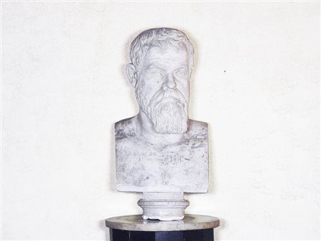 Busto maschile in gesso fine del XIX/inizio del XX secolo raffigurante...