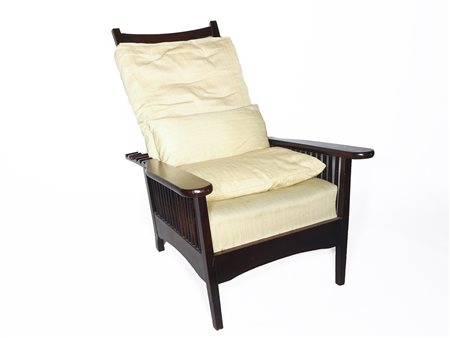 Poltrona sdraio in mogano Inghilterra, XIX secolo schienale regolabile con...