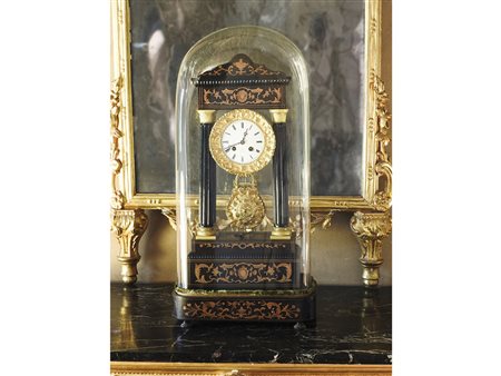 Orologio da tavolo a tempietto in mogano Leroy a Paris, prima metà del XIX...