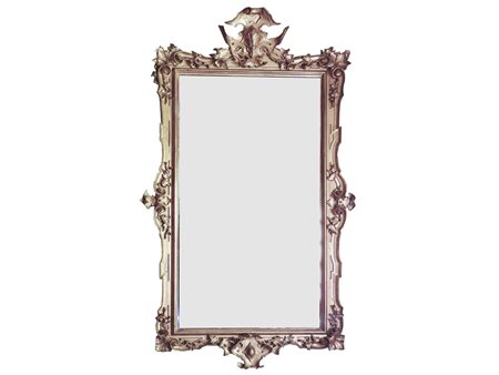 Coppia di specchiere in legno intagliato e dorato metà del XIX secolo cornice...