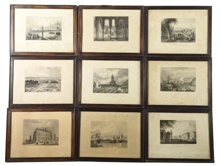 James Baylie Allen (1803-1876) Vedute di città serie di ventisei litografie,...