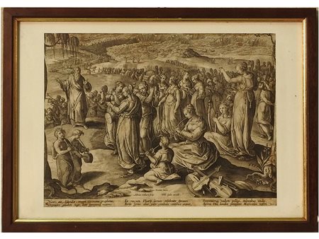 Adriaen Collaert (1560 circa-1618) La canzone di Mosè e Miriam sul Mar Rosso...