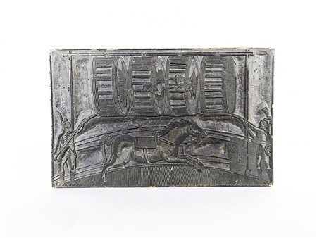 Matrice xilografica in legno intagliato cm 27x43,5