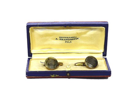 Paio di gemelli in metallo dorato Inghilterra