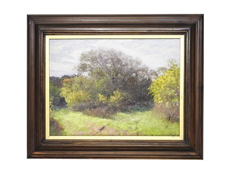 Alberto Zardo (1876-1959) Paesaggio campestre olio su tavoletta, firmato, in...