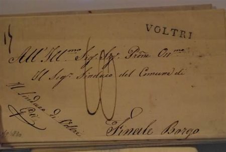 PREFILATELIA - 1824-52, VOLTRI, 3 lettere: "87 VOLTRI" del 1824; "VOLTRI" del...