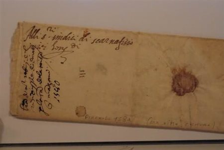 PREFILATELIA - 1580, lettera da Pinerolo per Scarnafiggi.(LETTERA)