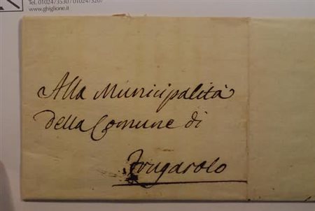 PREFILATELIA - 1799, lettera da Alessandria per Frugarolo, durante la prima...