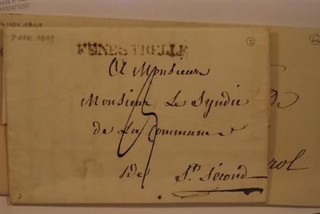 PREFILATELIA - 1849, FENESTRELLE, 2 lettere: una con il lineare, tassata,...