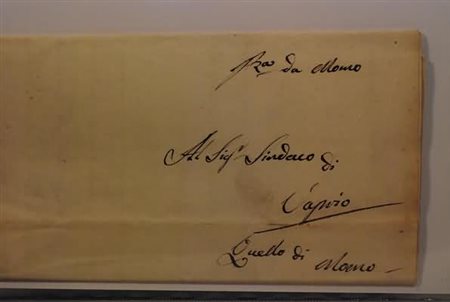 PREFILATELIA - 1824, MOMO, manoscritto "p.za da Momo" su franchigia per...