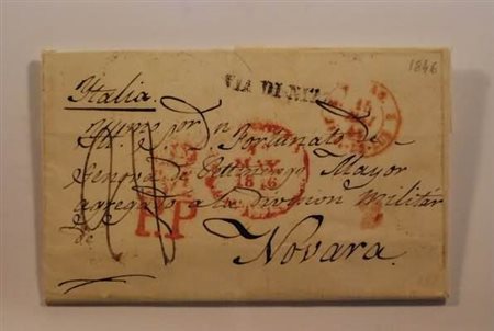 PREFILATELIA - 1846, lettera da Madrid per Novara. Interessante.(LETTERA)