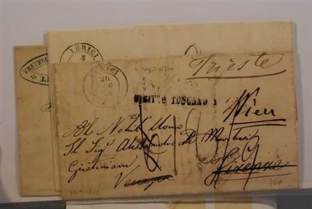 FRANCHIGIE, PORTI PAGATI E DOVUTI - 1858, LERICI, 3 lettere: una con doppio...