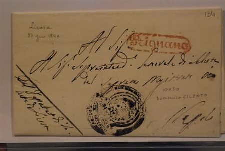 SANITA' - 1840, lettera tra uffici amministrativi di Sanità, da Licosa per...