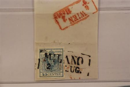 LOMBARDO VENETO ANNULLAMENTI - 1850, MILANO parzialmente riquadrato (p.8) su...