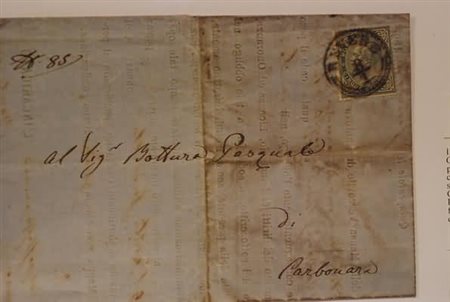 LOMBARDO VENETO ANNULLAMENTI - 1867, REVERE CO (p.8-Carra p.9) su Regno 5 c....