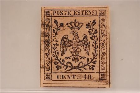 MODENA - 1857, 10 c. rosa (9). Bella qualità.(USATO)