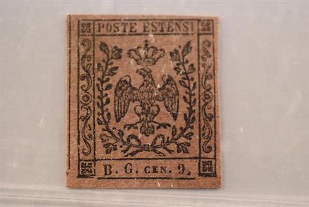 MODENA - 1853, Segnatasse per giornali, 9 c. violetto grigio (2) nuovo senza...