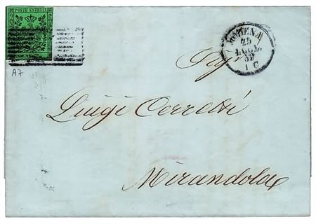 MODENA - 1859, Governo provvisorio 5 c. (A.7) corto a destra, isolato su...