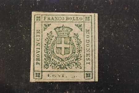 MODENA - 1859, Governo provvisorio, 5 c. verde (12). (Cert. Sorani).(GOMMA...