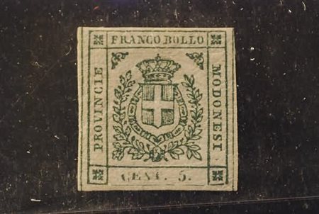 MODENA - 1859, Governo provvisorio, 5 c.verde (12) piena gomma. (G....