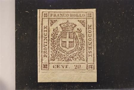 MODENA - 1859, Governo provvisorio, 20 c.lilla grigio chiaro (16) margine di...