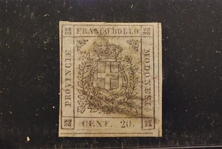 MODENA - 1859, Governo provvisorio, 20 c.lilla grigio chiaro (16). (Em....