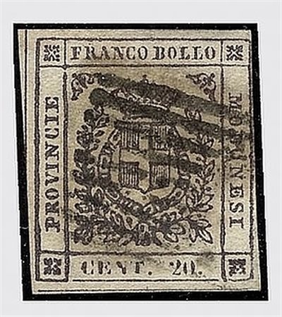 MODENA - 1859, Governo provvisorio 20 c. lilla (16a). (R.Diena).(USATO)