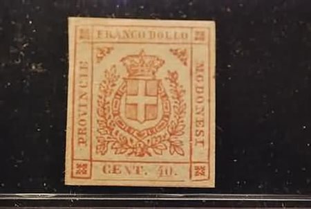 MODENA - 1859, Governo provvisorio, 40 c. rosa carminio (17)....