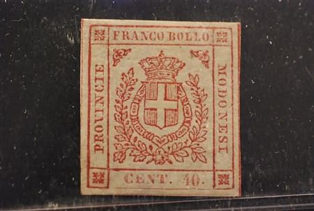 MODENA - 1859, Governo provvisorio, 40 c. rosa carminio (17)....