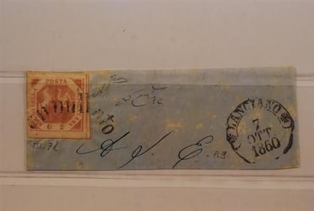 NAPOLI ANNULLAMENTI - 1860, LANCIANO svolazzo + cerchio (p.11) su 2 gr.III...