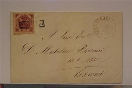 NAPOLI ANNULLAMENTI - 1860, MOLA DI BARI cerchio + ANNULLATO (p. 9) su 2 gr....