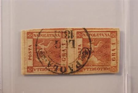 NAPOLI ANNULLAMENTI - 1861, PAOLA cerchio (p.12) su 1 gr. (4b) coppia...