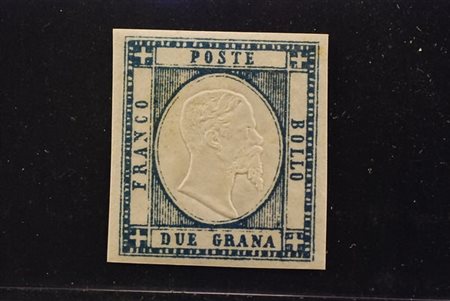 PROVINCE NAPOLETANE - 1861, 2 gr. azzurro (20b) gomma integra. (Cert....