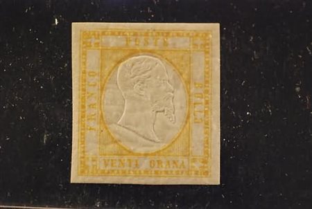 PROVINCE NAPOLETANE - 1861, 20 gr.giallo arancio (23a) freschissimo. (Cert....