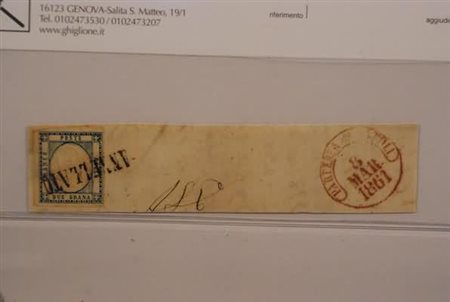 PROVINCE NAPOLETANE ANNULLAMENTI - 1861, NAPOLI cerchio rosso "Partenza da...