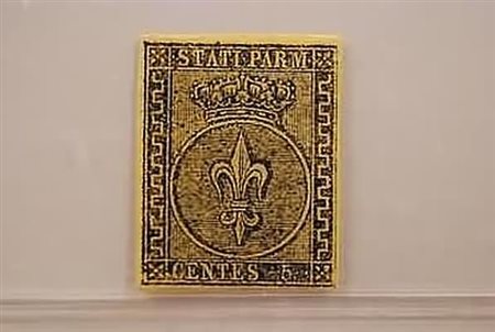 PARMA - 1852, 5 c. giallo arancio (1).(GOMMA ORIGINALE)