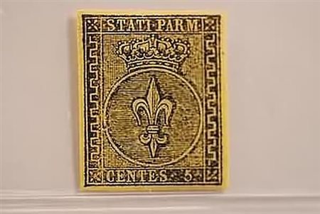 PARMA - 1852, 5 c. giallo (1a).(GOMMA ORIGINALE)